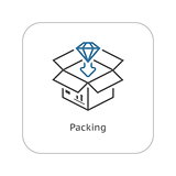 Packing Icon. Flat Design.