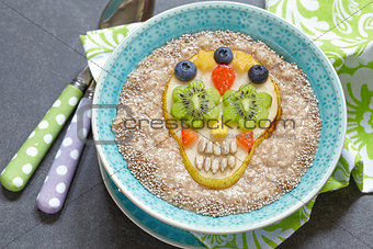 Sugar scull pear with oatmeal