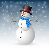 Christmas Greeting Card with snowman.