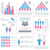 Vector infographic people icons demographic collection