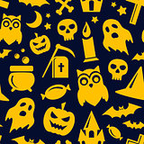 Halloween seamless pattern. Vector background