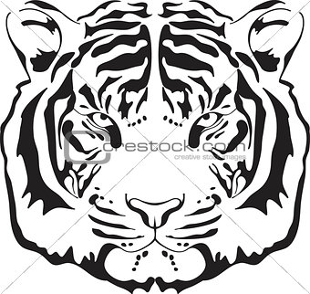 Tiger head silhouette.
