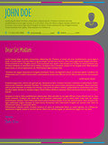 Modern colorful cover letter resume cv template 