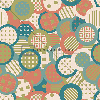 Vintage background with circles and round shapes