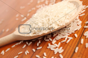 Rice in spoon