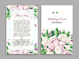 Wedding card template, floral design