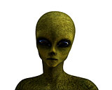 3D green alien
