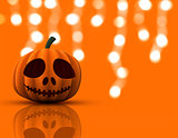 3D Halloween pumpkin background