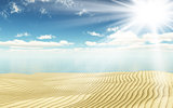 3D sand and ocean landscape