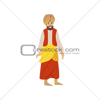 Man Wearing National Indian Costume