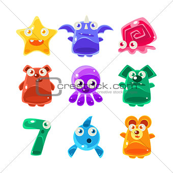 Cute Jelly Creatures Set