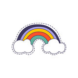 Rainbow Arch Bright Hipster Sticker