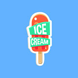 Popsicle Bright Color Summer Inspired Sticker With Text