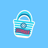 Beach Bag Bright Color Summer Inspired Sticker With Text