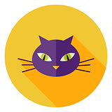 Cat Face Circle Icon