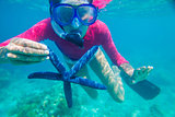 Underwater photo of girl