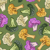 Seamless pattern cauliflower