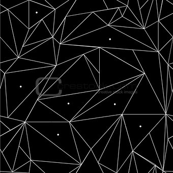 Geometric simple black and white minimalistic pattern, triangles or stained-glass window. Can be used as wallpaper, background or texture.