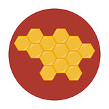 Honeycombs icon flat