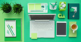 Green creative desktop