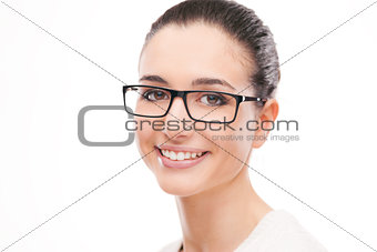 Young beautiful woman wearing glasses