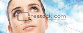 Attractive woman close-up