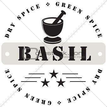 Stamp print for spices - Basil