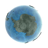 Antarctica on marble planet Earth