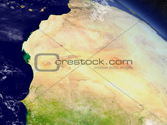 Mauritania from space