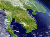 Laos and Cambodia from space