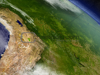 Bolivia from space