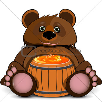 Bear with a Barrel of Honey