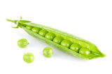 Fresh juicy organic green pea