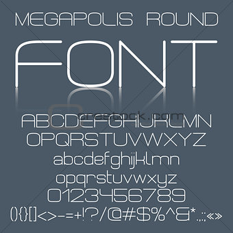 Trendy modern elegant font alphabet