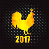 Vector Illustration of Red Fire Rooster, Symbol of 2017 Year on 