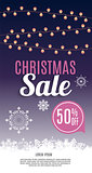 Christmas Sale Banner Background. Business Discount Card. Vector