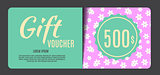 Gift Voucher Template Vector Illustration for Your Business