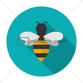 Bee icon flat