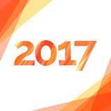 Happy new year 2017 creative greeting card design