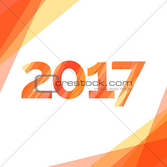 Happy new year 2017 creative greeting card design