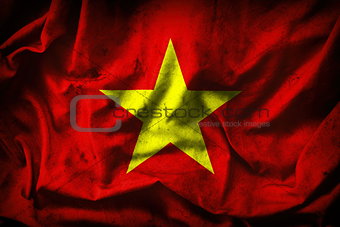 Grunge Vietnam Flag -- vintage background