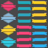 Set of paper banners, vector illustration.