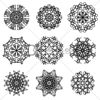 Round Ornamental Geometric  Pattern.