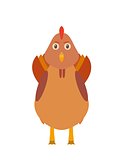 Funny chicken (rooster) character