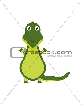 Funny crocodile character