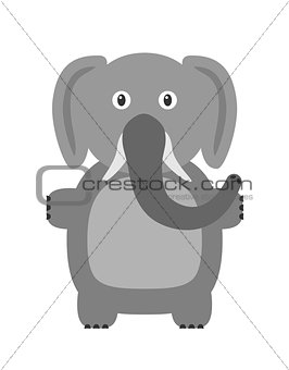 Funny elephant character