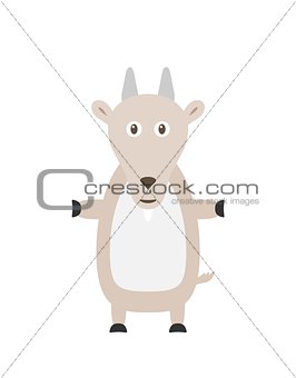 Funny goat character