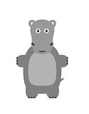 Funny hippopotamus character