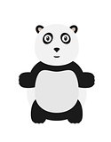 Funny panda character