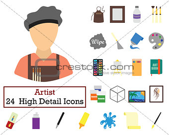 Set of 24  Artist Icons